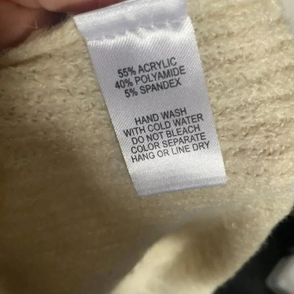 Lulu's Cream Oversized V-Neck Slouchy Sweater - Picture 11 of 12